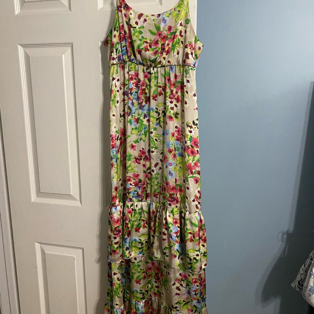 Old Navy Floral Maxi Dress - Green and Pink